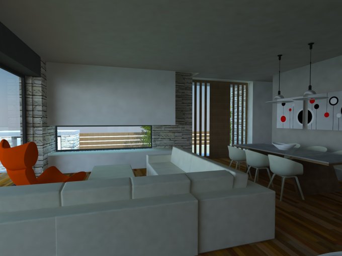 (2015) ΚΑΤΟΙΚΙΑ ΣΤΟ ΛΑΓΟΝΗΣΙ, άποψη χώρου καθιστικού/τραπεζαρίας