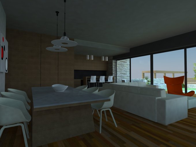 (2015) ΚΑΤΟΙΚΙΑ ΣΤΟ ΛΑΓΟΝΗΣΙ, άποψη χώρου καθιστικού/κουζίνας