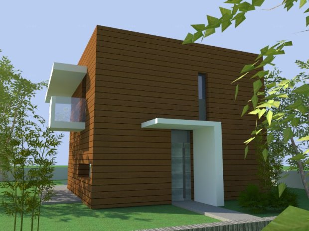 CUBE CONCEPT - wooden house model